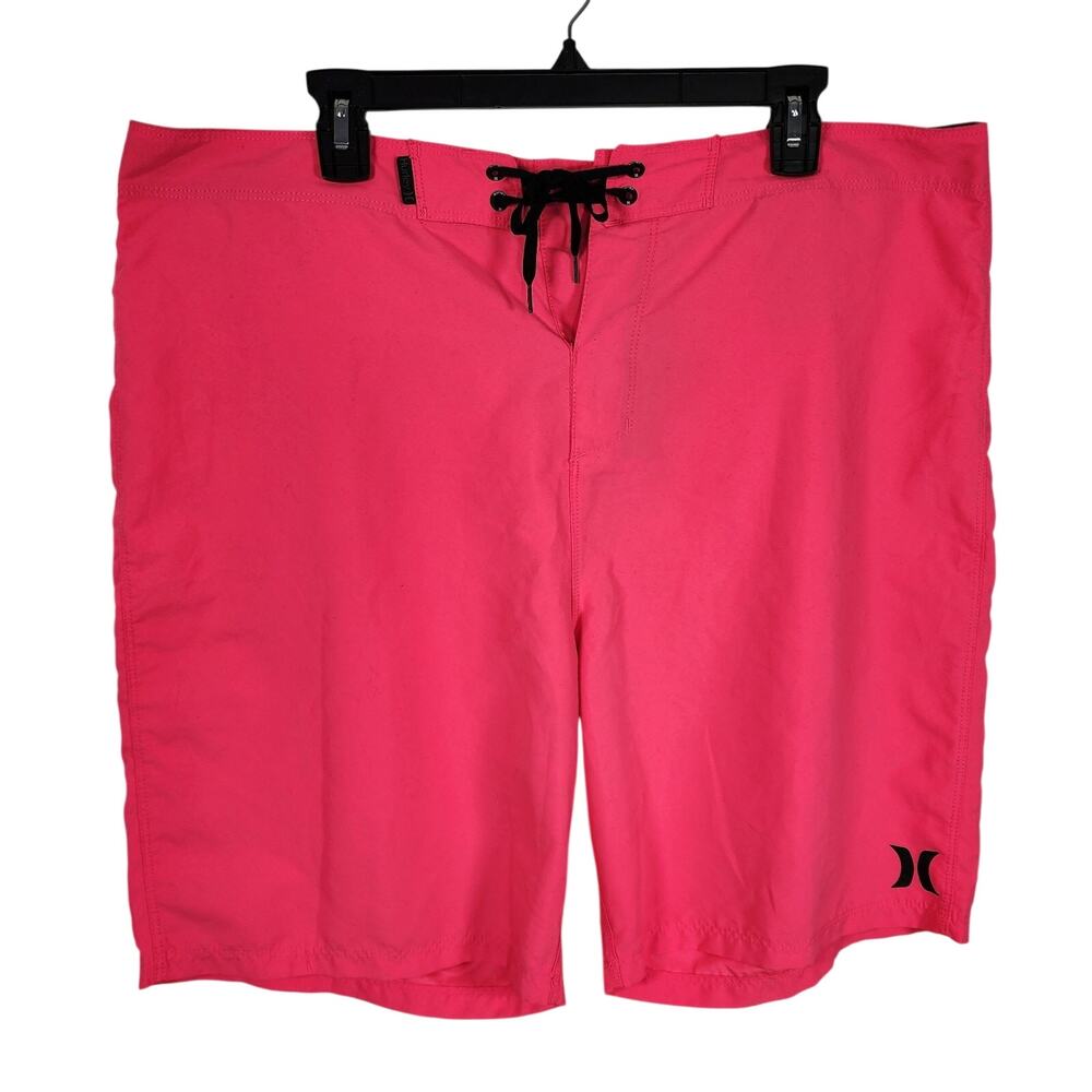 Hurley Mens One Only 2.0 21 in Boardshorts Size 38 Neon Pink Black Pocket 923629